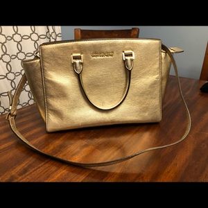 Gold Michael Kors Purse